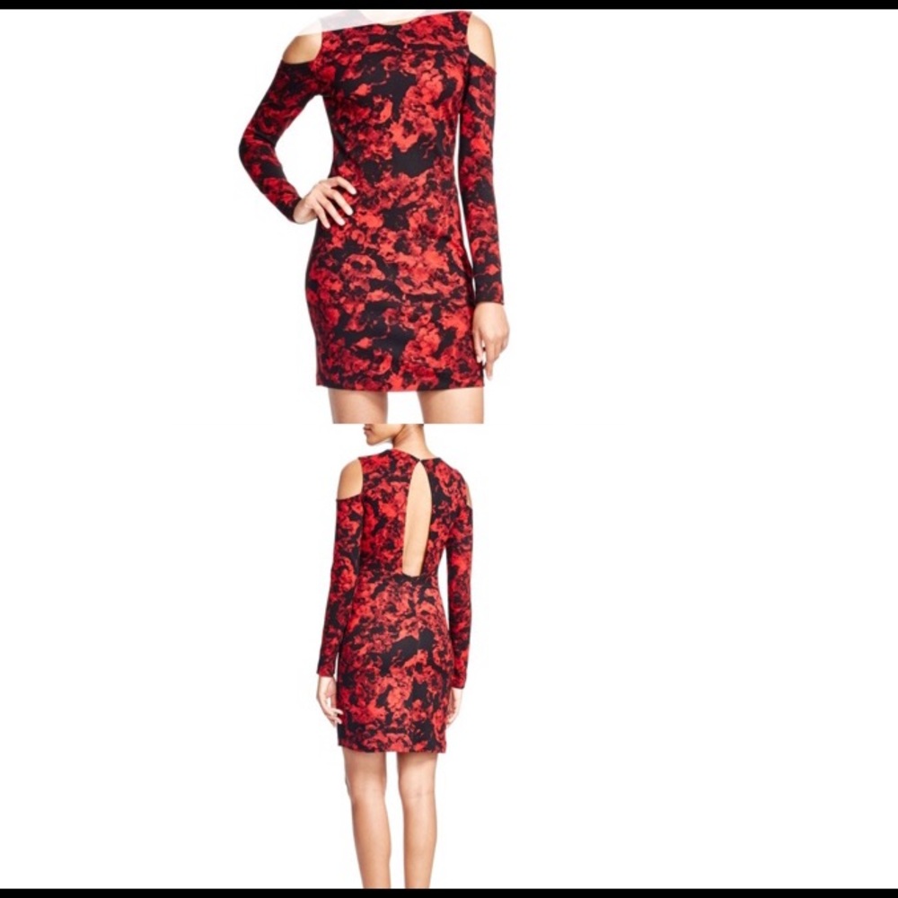 Parker Cold Shoulder Dress flower pattern